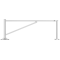 Swing barrier | to be fixed by plugs, hot-dip galvanized | clear width: 2500 mm | with triangular lock